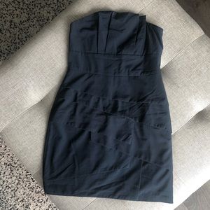 Navy Strapless Mini Dress